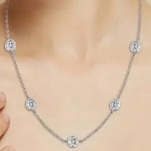 💕Certified 2.5ct. Moissanite Diamond Necklace
